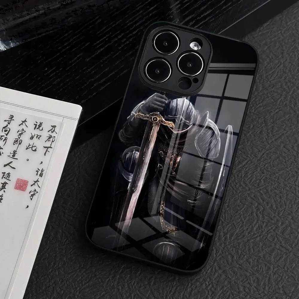 Ốp điện thoại BK-3 Game Dark Souls cho iPhone 17,15 Pro Max 14 Plus 12 Mini 11 13 14 Pro Max Vỏ kính sạc không dây