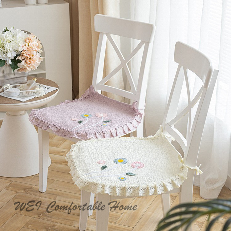 Đệm ghế Cotton nguyên chất Daisy Bốn mùa Máy đa năng Có thể giặt được Đệm ghế ăn chống trượt