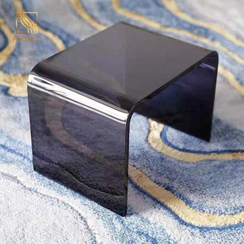Footful  Bàn bên cạnh Acrylic Bàn đầu giường Hình chữ U Hình chữ nhật trong suốt Bàn trà Acrylic