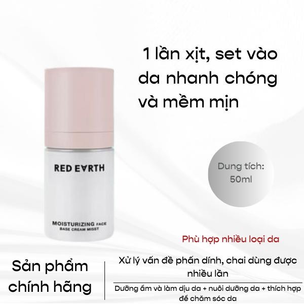 Xịt Lót Dưỡng Da Cấp Ẩm RED EARTH V10 Chính Hãng Khóa Ẩm Cho Da