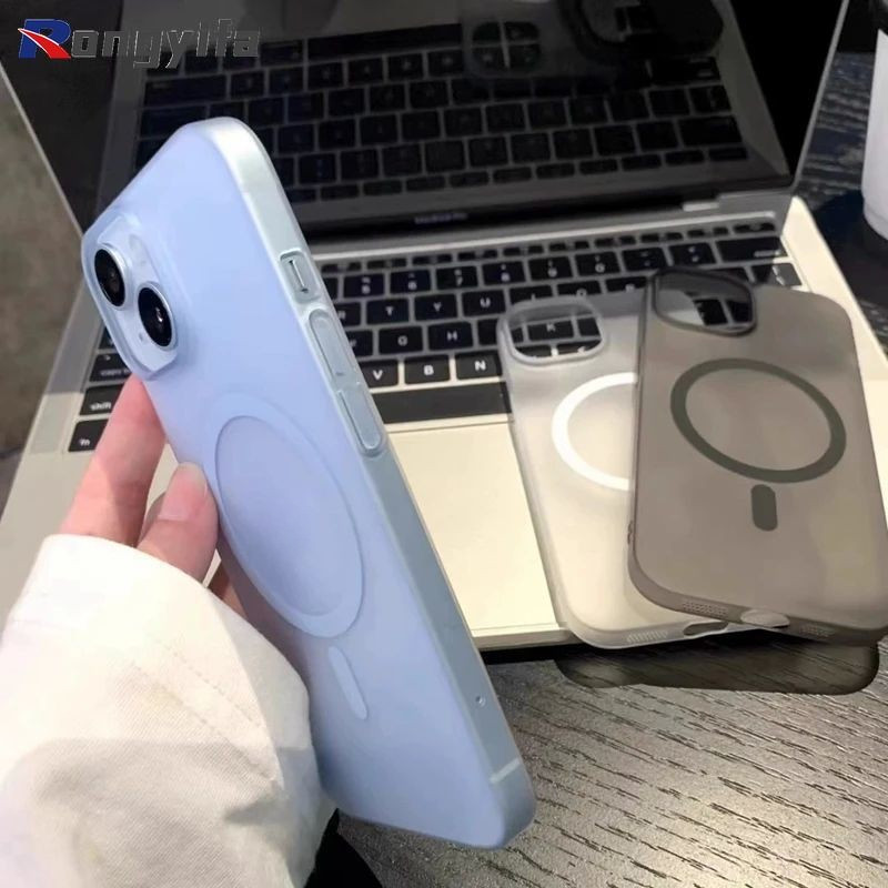 Ốp Điện Thoại Từ Tính Mờ Cho Vivo iQOO Z10 Turbo Neo10 Pro Plus Neo9 Neo9S Neo8 Pro Plus Vỏ Kinh Doanh Đơn Giản Dễ Thương Màu Trơn Sạc Không Dây Đá Sương Mù Cứng Matte Ốp Lưng