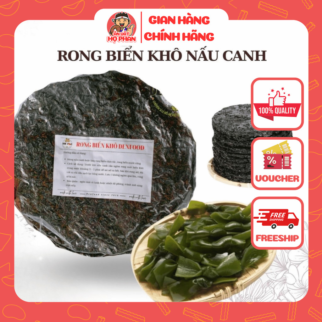 Rong biển khô nấu canh, rong mứt 500gr/bịch - Ăn Vặt Họ Phan | Shopee ...