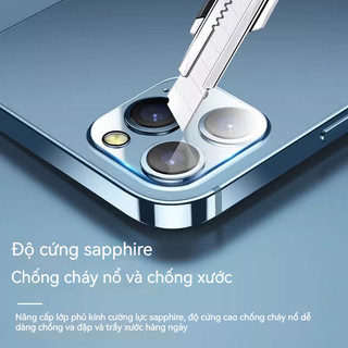 Kính bảo vệ camera iPhone 9H full keo trong suốt cho iPhone 17 16 15 14 13 12 11 Series