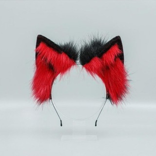 HARRIETTLO Wolf Dog Hair Band, JK Hair Hoop Tai Mèo Băng Đô, Động Vật Dễ Thương Sang Trọng Gothic Lông Cosplay Mũ Phụ Kiện Tóc Nữ