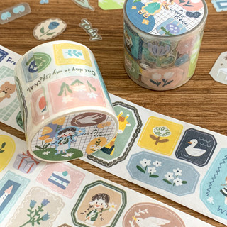 Zhuo Dawang Azhuo One Piece Băng Chết Cắt Miếng Dán Cuộn Washi Chất Liệu Trang Trí Dễ Thương Sổ Tay Trang Trí Phù Hợp Với ys