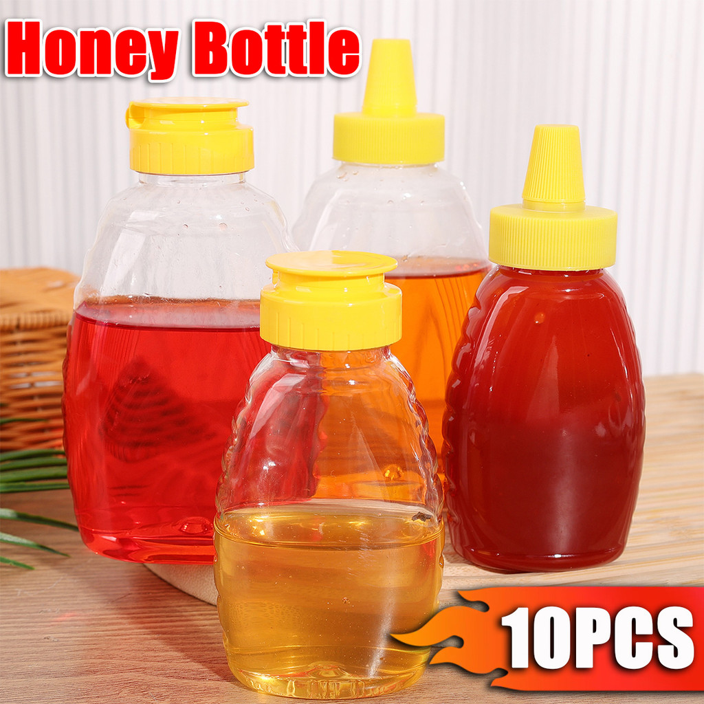 10 Chiếc Bình Bóp Không Chứa BPA Được Chứng Nhận An Toàn Thực Phẩm - 2X Mũ Vệ Sinh Cho Gia Vị Dạng Lỏng, Thiết Kế Chống Rò Rỉ 360ml Có Miếng Dán An Ninh Lá