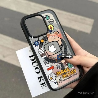 Ốp điện thoại từ tính hình gấu, phong cách sáng tạo, tương thích với iPhone 15 Pro, 16 Plus, 13 Pro Max, 12, 14 Pro Max, 11 Pro, 16, 15, 14, 12 Pro Max, 13, chống sốc