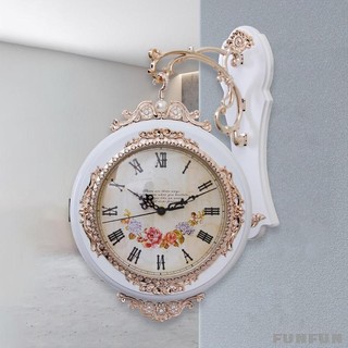 Đồng hồ treo tường hai mặt Trang trí Đồng hồ nghệ thuật Trang trại Hoạt động bằng pin Treo tường cho phòng