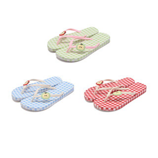 XIXITIAO Nữ Flip-Flops Kẻ Sọc Đỏ Táo Kỳ Nghỉ Mùa Hè Thời Trang Giày Sandal Đi Biển