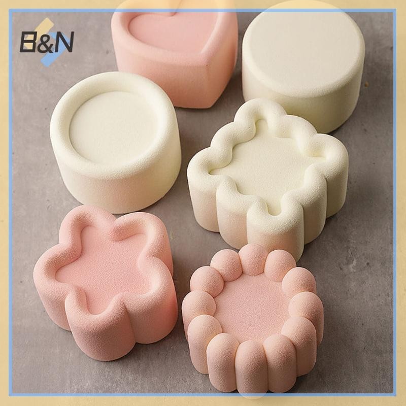 B & N 3D Trái Tim / Ngôi Sao / Tròn / Vuông Hoa Pudding Khuôn Silicon Mousse DIY Món Tráng Miệng Khuôn Socola Dụng Cụ Trang Trí Bánh Máy Nướng.