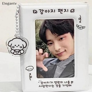 EGN Ins Style Cream Puppy Lưới Đơn Lá Rời Thẻ Sách Phong Bì Túi Đựng Thẻ Album Túi Bảo Quản N