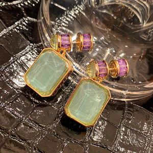 Bông tai zircon phong cách mới sang trọng và thanh lịch