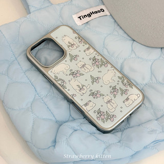 [Sheren] Ốp Điện Thoại Strawberry Kitty Thích Hợp Cho i16 15 14 13 12 11 pro max Vỏ Bảo Vệ Chống Sốc