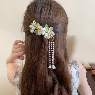 Cổ Kẹp Tóc Nữ Phong Cách Trung Hoa Ling Phong Lan Tua Rua Mũ Đội Đầu Nổ Bên Kẹp Mới Hoa Kẹp Tóc