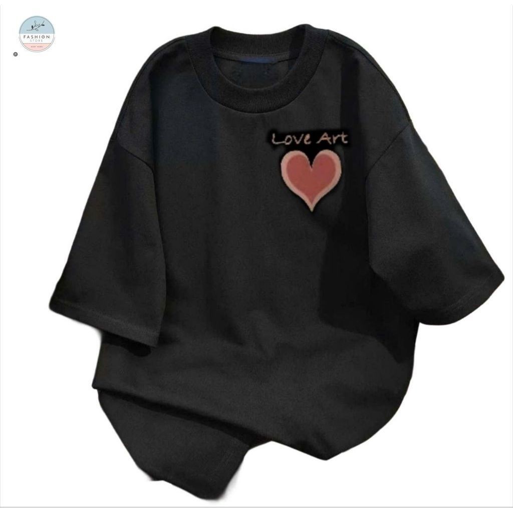 Áo Thun Phông Nam Nữ unisex Nam Nữ chất Cotton co dãn - chữ LOVE ART--quanao94