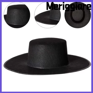 MERIGGIARE Mũ Sombrero Mexico, Halloween Zoro fuzz ball Trang phục lễ hội Mũ vành rộng, Thiết kế vành rộng thực tế Đạo cụ chụp ảnh thông thường Mũ Jazz Unisex