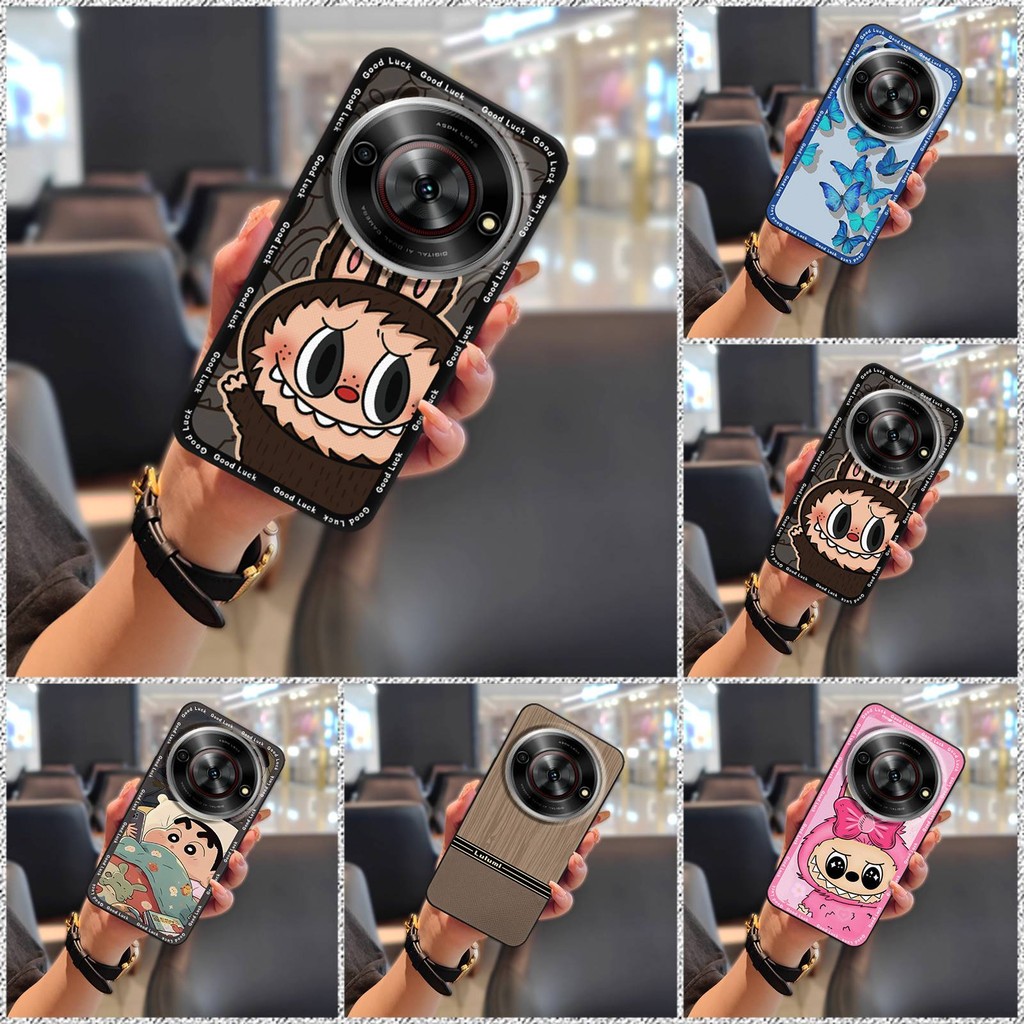 Ốp Điện Thoại Bền Bảo Vệ Cho ZTE Blade A75 5G / Nubia Focus 5G / Bắp 5G Ốp Lưng Hoạt Hình Chống Bụi Chống Va Đập Bọc Toàn Bộ Vỏ Mềm TPU Chống Bụi Bẩn Dễ Thương Silicon Chống Sốc