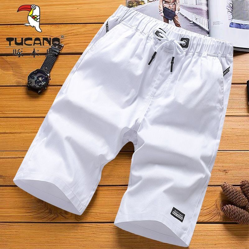 Quần short nam mùa hè 2025 retro mới lưng cao giảm béo co giãn thời trang dáng rộng giản dị quần short chân thẳng