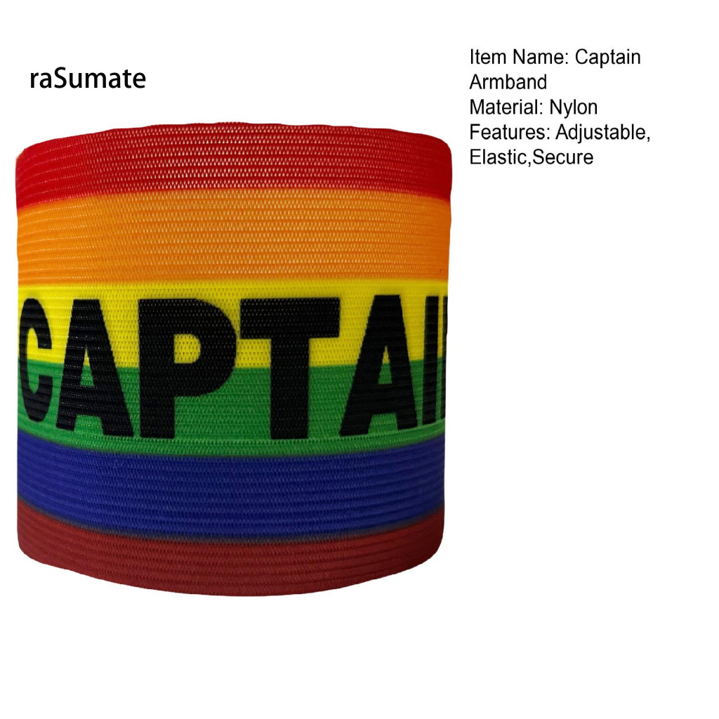 < rasumate > Băng tay in Logo Captain bền bỉ Băng tay có thể điều chỉnh Băng tay đội trưởng bóng đá cho bóng đá Đội bóng rổ Bóng bầu dục Người chơi thể thao Băng tay đàn hồi Nylon Thể thao ngoài trời