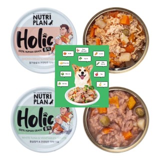 Pate Cho Chó Nutri Plan Holic Hàn Quốc Lon 85g/ chứa 200 triệu lợi khuẩn