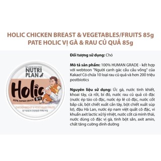Pate Cho Chó Nutri Plan Holic Hàn Quốc Lon 85g/ chứa 200 triệu lợi khuẩn