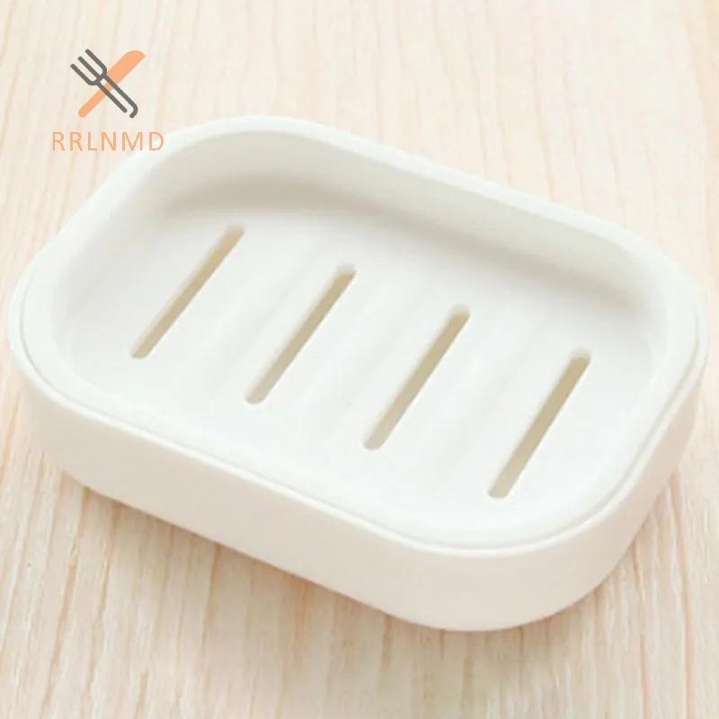RRLNMD Đĩa Xà Phòng Vuông Hai Lớp Có Nắp Nhựa Thoát Nước Hộp Xà Phòng Hộ Gia Đình Phòng Tắm Du Lịch Đơn Giản Di Động Sáng Tạo Hộp Bảo Quản MỚI