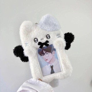 MODAHOME Photocard, Hộp đựng thẻ ảnh gấu / thỏ / gà con sang trọng, Phim hoạt hình chất lượng cao Thẻ cửa xe buýt đa chức năng dễ thương Tay áo văn phòng trường học