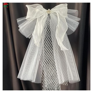 Nữ Ngắn Cô Dâu Veil Với Ngọc Trai Lấp Lánh Kẹp Hóa Đơn Vịt Cố Định Mũ Đội Đầu Cho Đám Cưới Hóa Trang Hẹn Hò