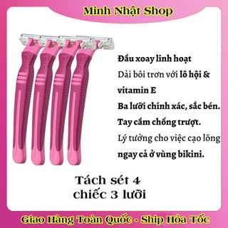 Dao cạo Balea Đức lưỡi kép dành cho nữ 2 lưỡi và 3 lưỡi dùng cho toàn thân và bikini