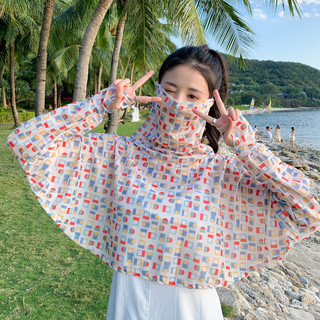 Mặt nạ bảo vệ cổ lụa băng mùa hè Khăn choàng nữ Bộ bảo vệ chống nắng mỏng siêu nhẹ Hàn Quốc