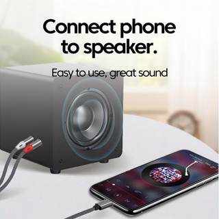 Cáp âm thanh Elough USB C sang RCA Loại C sang 2RCA Nam Jack Y Splitter Dây âm thanh nổi