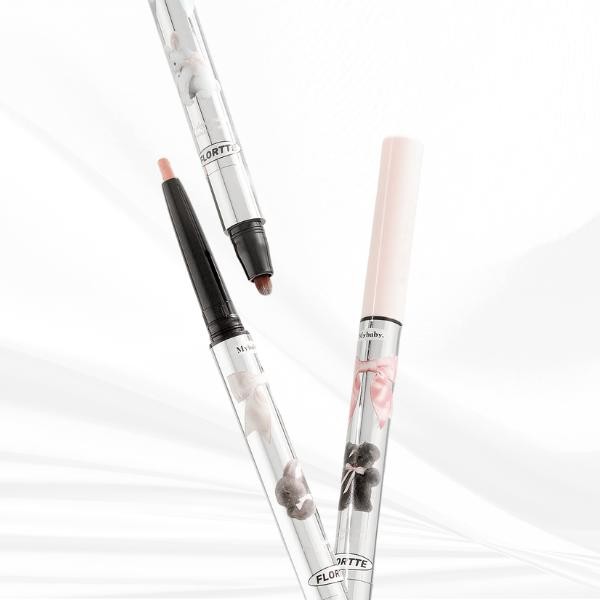 Bút Kẻ Bọng Mắt 2 Đầu FLORTTE, Bút Kẻ Mắt Tạo Khối và Bắt Sáng Tự Nhiên Không Trôi