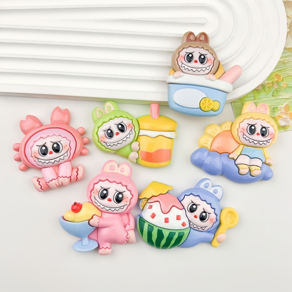 Labubububu Hoạt Hình Món Tráng Miệng Labububu Vải Lỗ Khóa Giày Busch Khóa Giày Giày Lỗ Hoa Giày Khóa Giày Zhibixing crocs Khóa Giày Vui Vẻ DIY Phụ Kiện Có Thể Tháo Rời Khóa Giày ins Giày Hoa