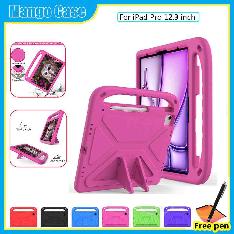 Ốp Lưng Cho iPad Pro 12.9 inch 2022 2021 2020 2018 Vỏ Trẻ Em An Toàn Trẻ Em Máy Tính Bảng Bảo Vệ Chất Liệu Bọt Chống Sốc Vỏ An Toàn Và Chống Rơi