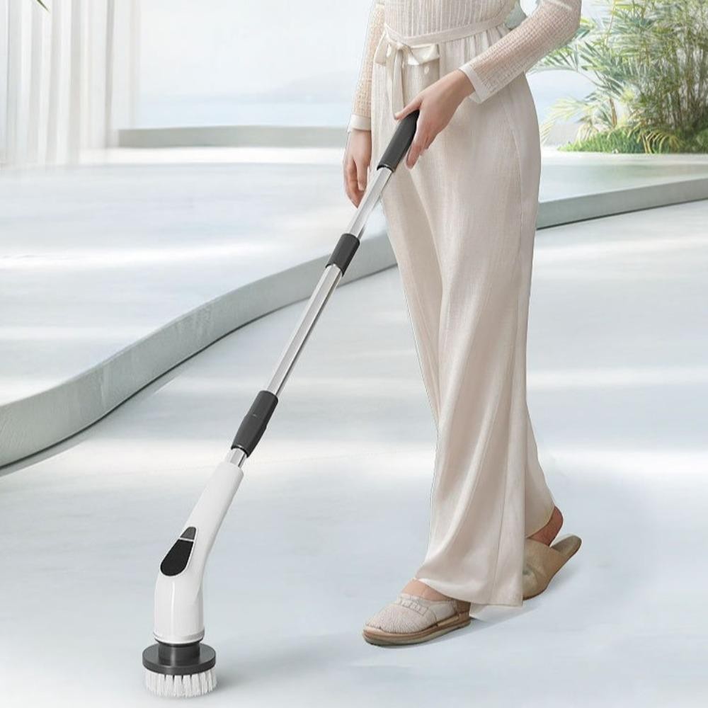 Máy chà sàn quay điện YMIFI, Đầu bàn chải có thể thay thế Tay cầm mở rộng có thể điều chỉnh Bàn chải làm sạch không dây, Bàn chải làm sạch vòi hoa sen 9 trong 1 chống nước 5 tốc độ hữu ích Làm sạch tường