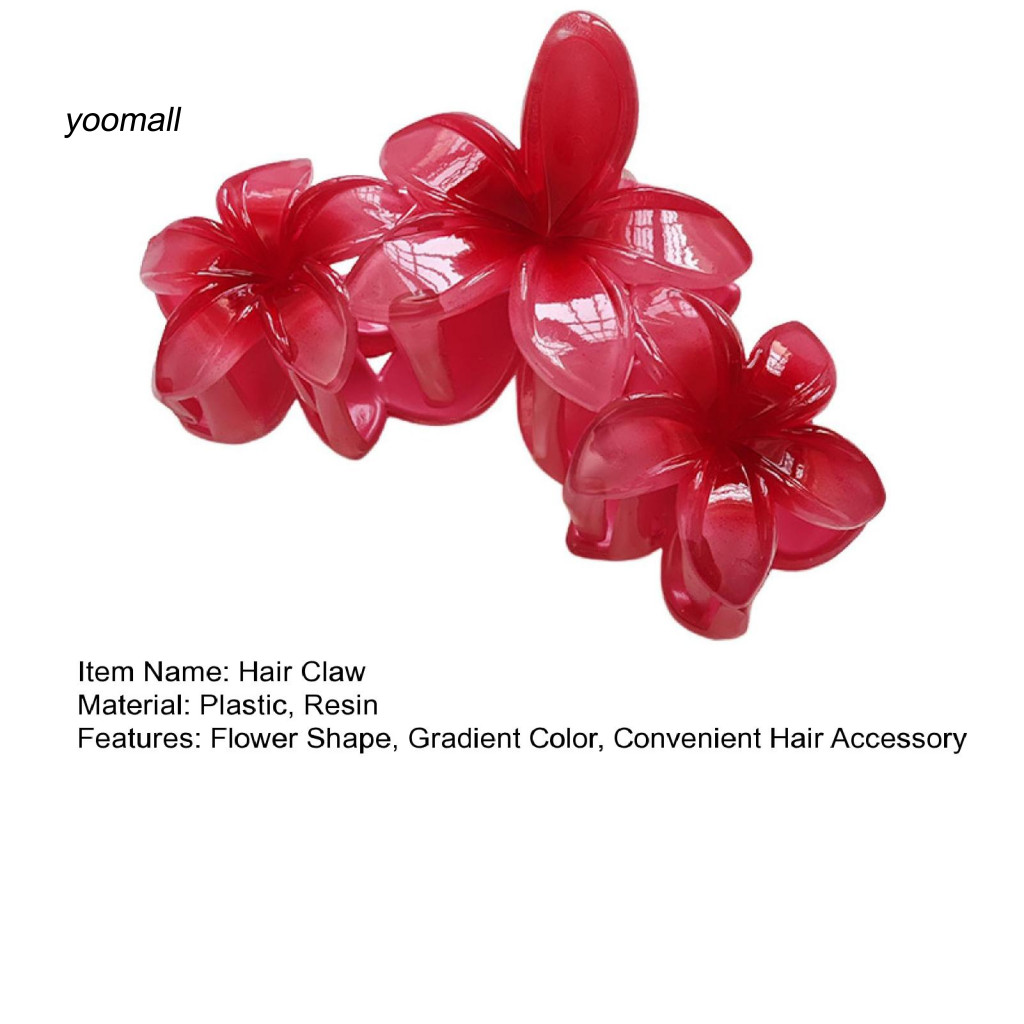 YO / Vuốt Tóc Dễ Thương Gradient Vuốt Tóc Hoa Phong Cách Vuốt Tóc Kẹp Nhẹ Gradient Màu Barrette Cho Nữ Đầu Lưng Phụ Kiện Tóc Đông Nam Á Yêu Thích