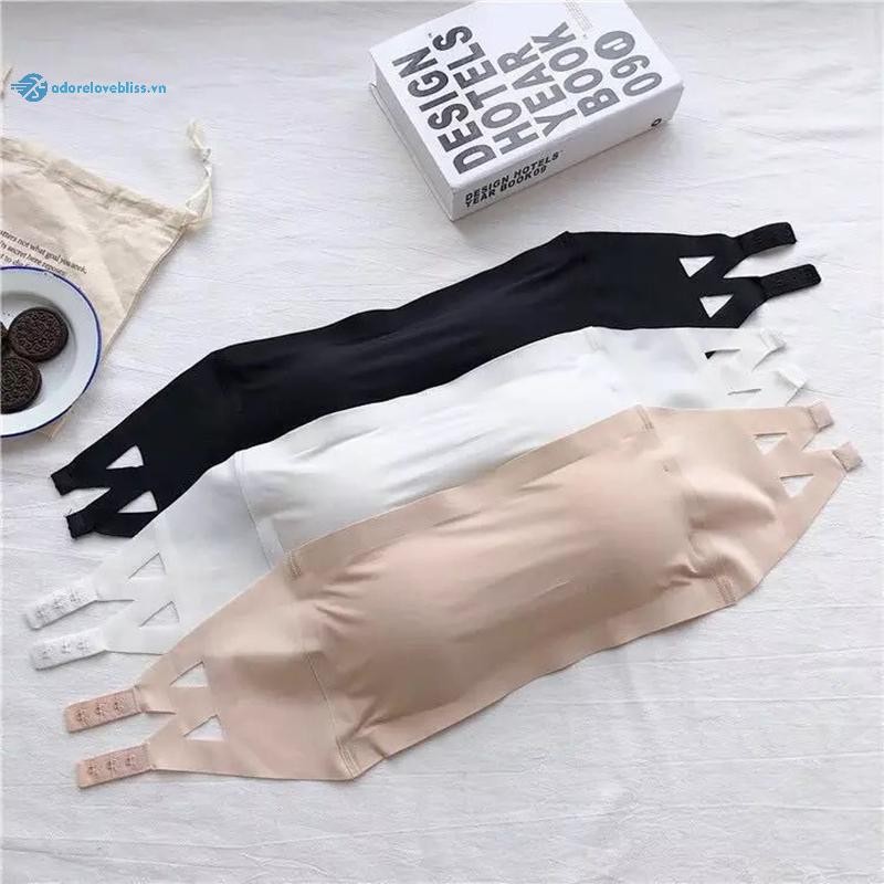 THÊM Liền Mạch Một Mảnh Ống Áo Nữ Có Thể Tháo Rời Miếng Lót Thân Thiết Cơ Bản Đen / Trắng / Da Nữ Áo Ngực quây Bandeau Đồ Lót