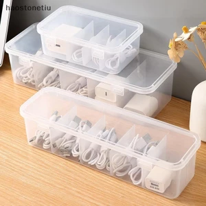 HA Hộp đựng cáp dữ liệu trong suốt Phân loại Hộp đựng thẻ chống bụi có nắp Hộp sưu tập máng xối cho văn phòng tại nhà n