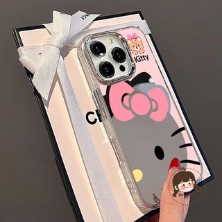 Ốp Điện Thoại Gương HelloKitty Cho Realme 14 14X 13 12 11 Pro Plus 12X 11X 9 2 9i 7i Note 60 Narzo 50A Prime 50 50i N61 N53 70X P Vỏ Hoạt Hình Sang Trọng Màu Hồng Dễ Thương Chống Rơi Vỏ Mềm