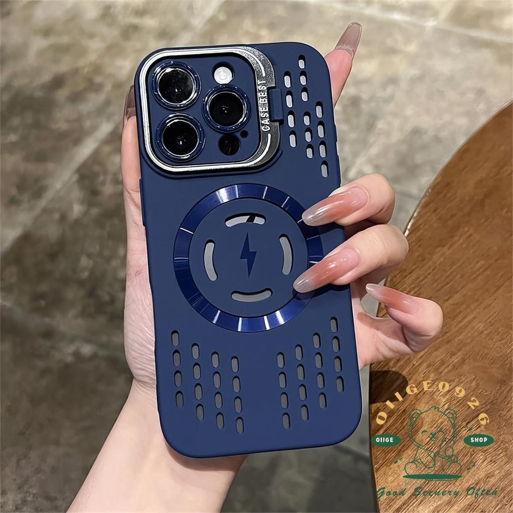 Vỏ làm mát từ tính Vỏ điện thoại iphone16 Pro Max 15 14 13 12 11 vỏ cho vỏ iPhone Vỏ mềm silicon TPU chống sốc