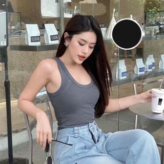 Áo ba lỗ trơn viền bản to / Áo thun fom ôm body chất tăm lạnh -095 Hivaxin