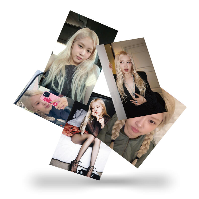 LINXX 55 Chiếc Blackpink Rose Personal Selfie Laser Độ Nét Cao Lomo Thẻ Ảnh Bộ Sưu Tập Quạt Hàng Hóa 3 Inch Kpop Sưu Tập Thẻ Giao Dịch