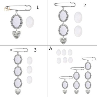 YXA Cưới Boutonniere Ảnh Charm Pin Trâm Khung Cho Mẹ Chú Dâu