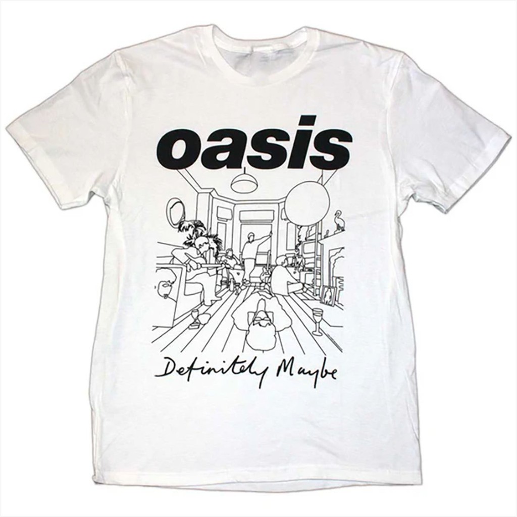 Áo Thun Tay Ngắn Châu Âu Mỹ Oasis Phong Cách Ban Nhạc Rock Retro Chất Liệu Cotton Lỏng Lẻo