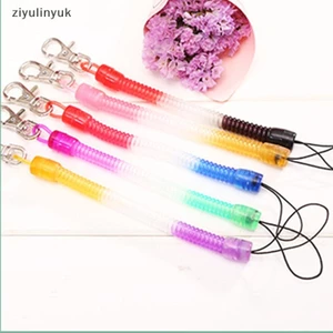 Ziyulinyuk 1PC Có Thể Thu Vào Lò Xo Dây Đàn Hồi An Ninh Gear Dụng Cụ Đi Bộ Đường Dài Cắm Trại Chống Mất Điện Thoại Móc Khóa EN