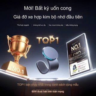 Giá đỡ điện thoại ô tô từ tính – Hít nam châm siêu mạnh, gập gọn, tương thích mọi loại xe