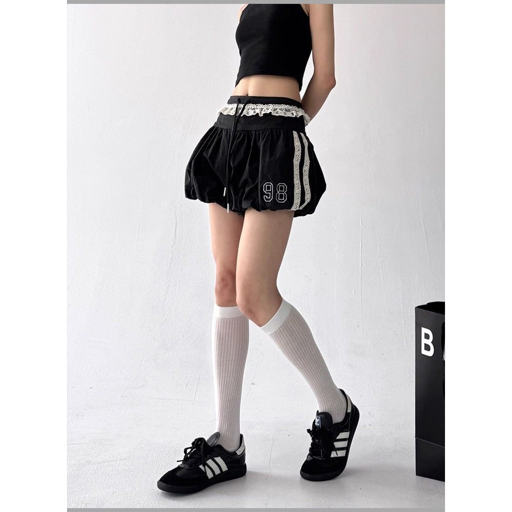 Milyfashion Co Giãn Eo Ren Khâu In Hình Thường Ngày Bud Lông Tơ Quần Short Hợp Thời Trang Quần Áo Nữ