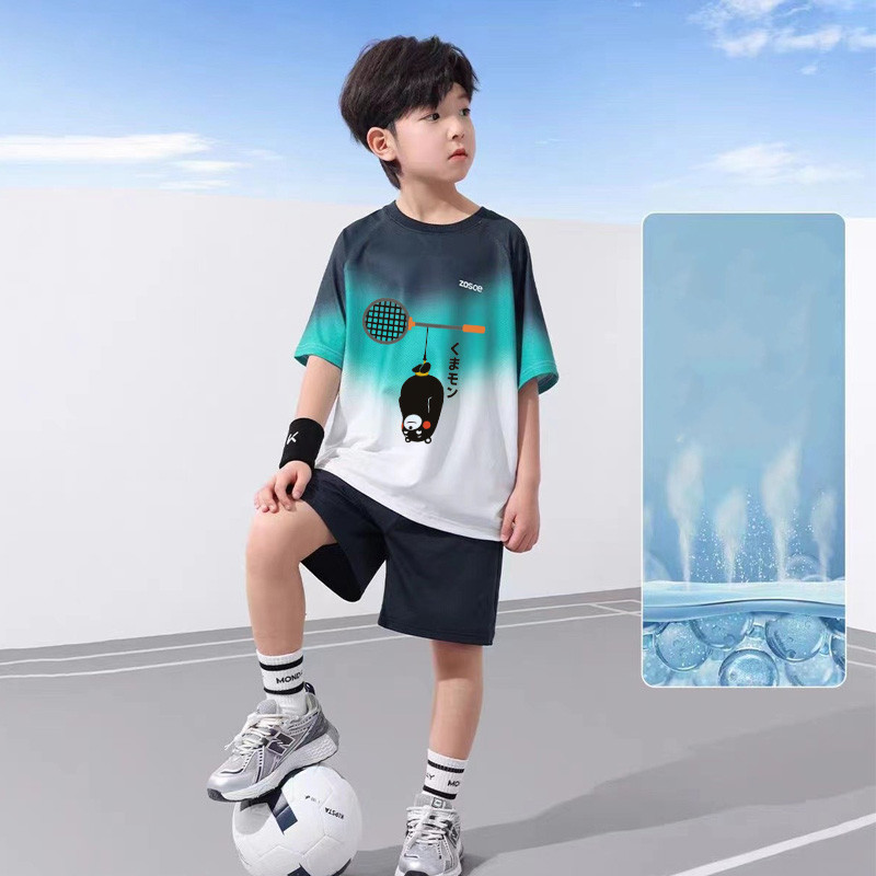 YONEX unisex lưới thoáng khí ngắn tay cầu lông trẻ em, quần vợt, bóng đá, bóng chuyền bộ đồ thể thao tập luyện cho chạy bộ đường dài và thể thao marathon