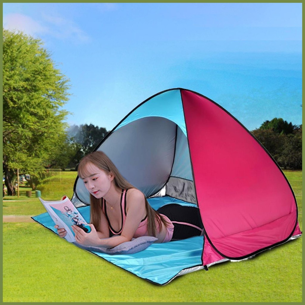 Pop up Beach Lều Chống Gió Bật Lên 3-4 Người Chống Nắng Thấm Nước Rộng Rãi Di Động Ngoài Trời Bóng Dù Cho Kouvn