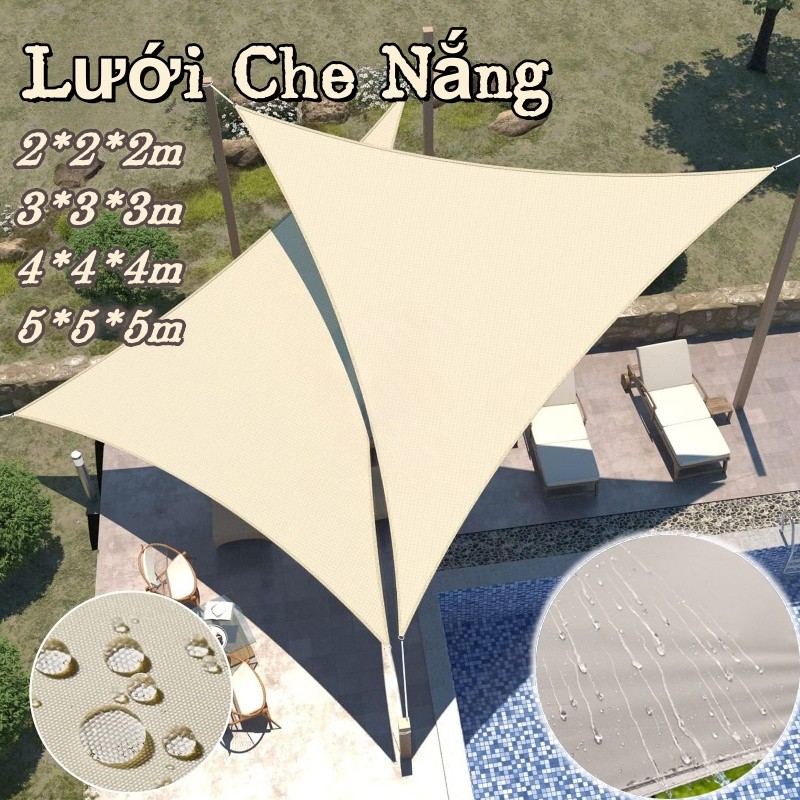 Bạt vải hình tam giác,Lưới Che Nắng Ngoài Trời Kích thước lớn,cho sân vườn Bể bơi hiên nhà để xe